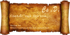 Csetényi Dorina névjegykártya