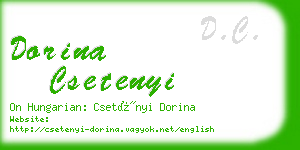 dorina csetenyi business card